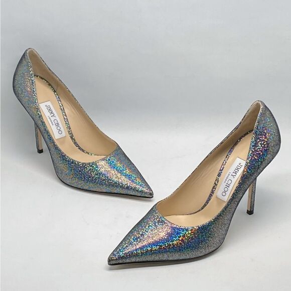 Jimmy Choo Love Iridescent Silver Pump size 38.5 - Picture 5 of 12